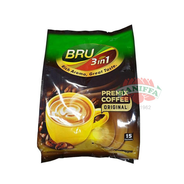 BRU 3-IN-1 PREMIX COFFEE ORIGINAL 15'SX330G Bru