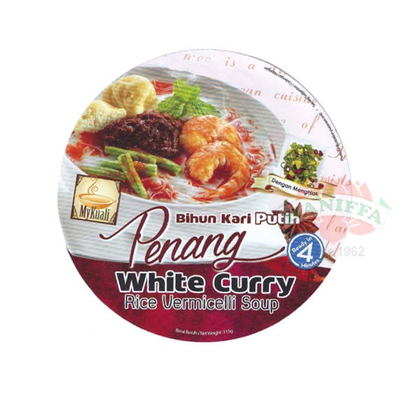 PENANG SOUP DENGAN HIASAN WHITE CURRY 90G Mykuali