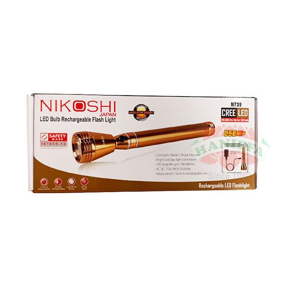 NIKOSHI LED BULB RECHARGEABLE FLASHLIGHT N739 Nikoshi