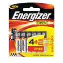 ENERGIZER MAX AAA BATTERY 4'S+2 FREE Energizer